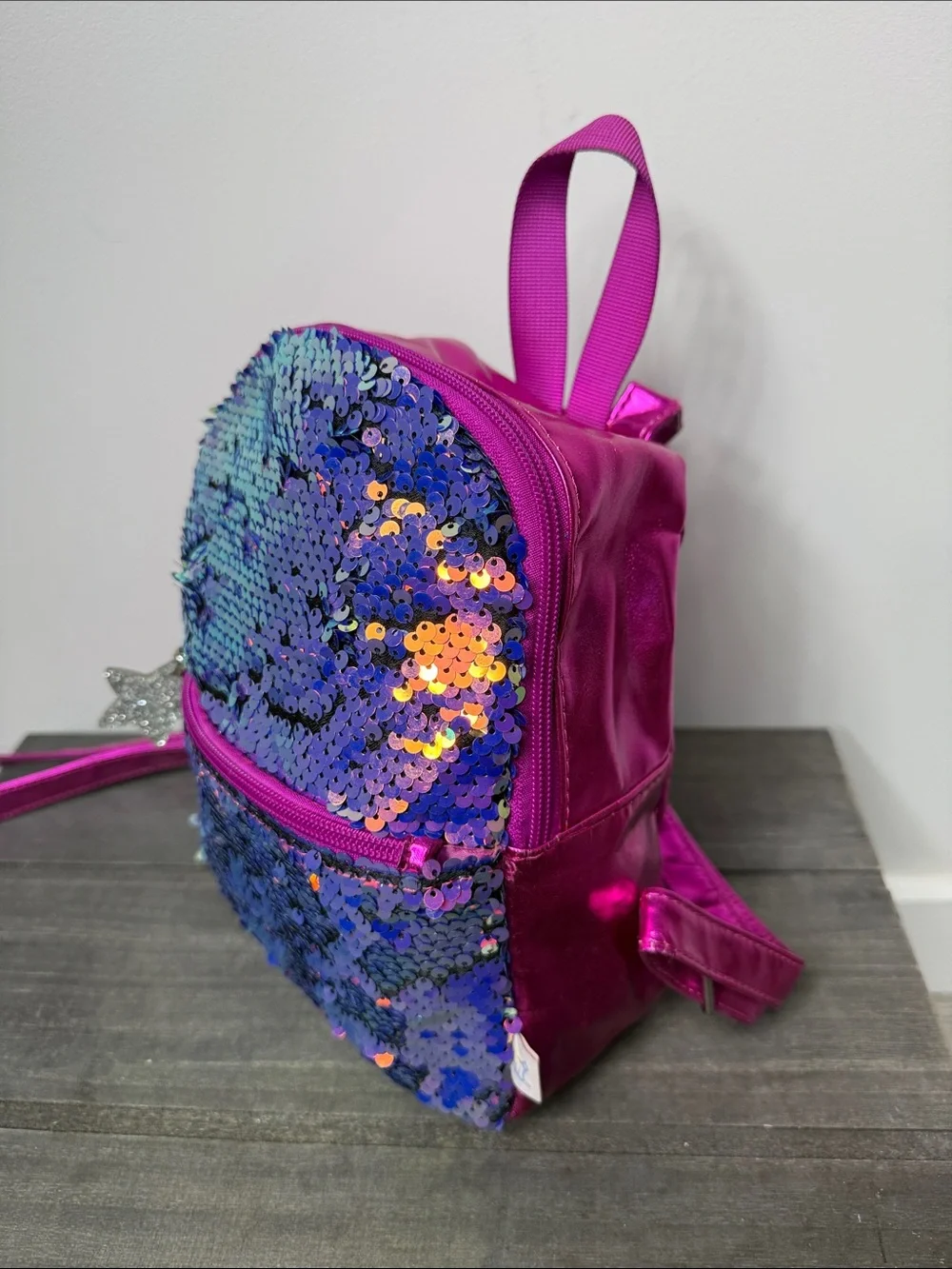 Sequin Mini Backpack - Iridescent Purple